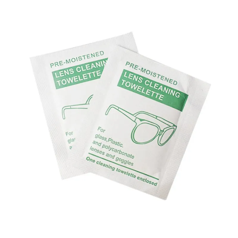 

200 Pcs/lot 8x15cm Disposable Wet Tissue Wipe Lens Glasses Cleaning Cloth Gentle formula clean and decontamination