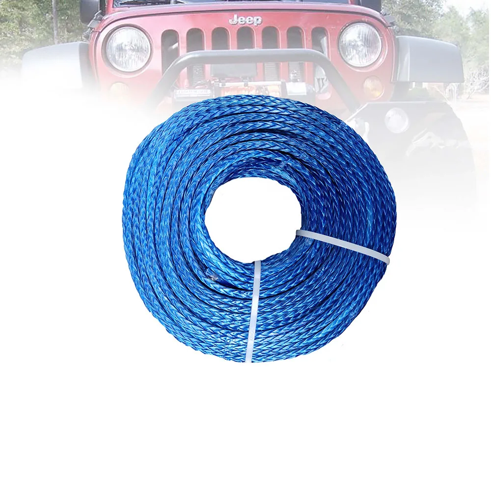 

Free shipping 8mm*10m synthetic winch rope, winch line for atv accessaries,4x4 winch cable,winch rope wheel