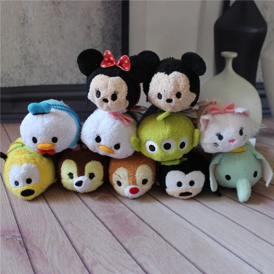 12 шт. плюшевый Tsum мини 9 см мультфильм животных брелок Peluche аниме Brinquedos Para Bebe Oyuncak игрушки очиститель экрана для смартфонов