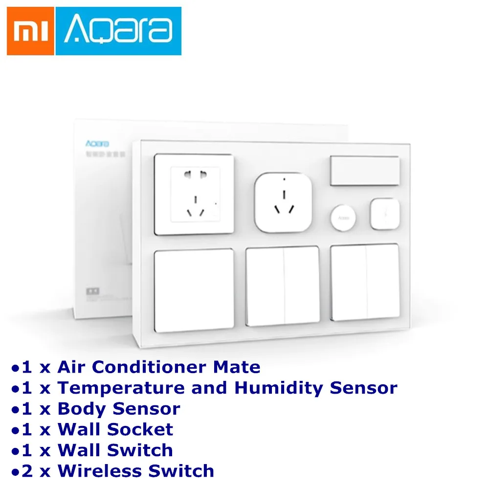 

Aqara Air Conditioner Mate Temperature Humidity Sensor Body Sensor Wall Socket Wall Switch Wireless Switch Smart Bedroom Kit