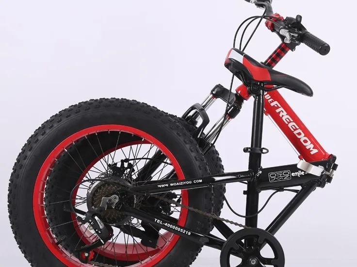 Горный велосипед высокоуглеродистой стали Рама 20 дюймов двойной дисковый тормоз системы складной портативный велосипед