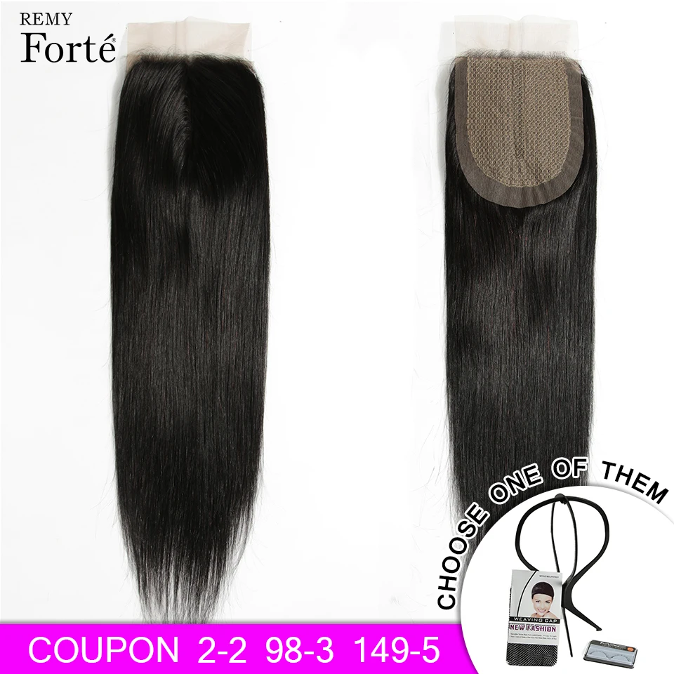 Remy Forte 20 дюймов Закрытие 5X5 Кружева Алмазная Сеть 100% человеческих волос