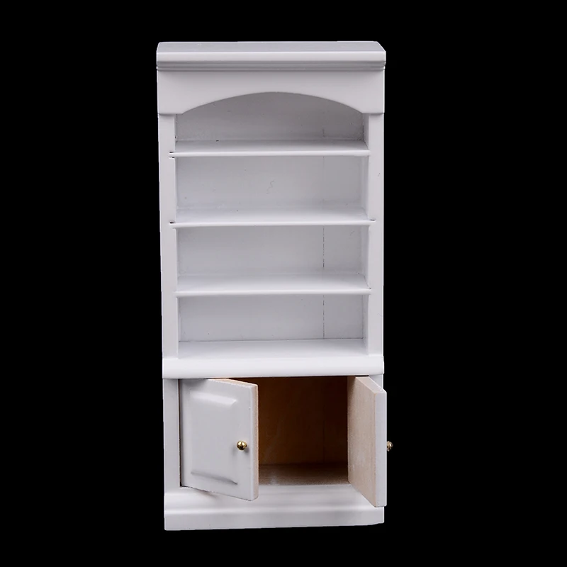 1 шт. деревянная мебель современный белый Кукольный дом деревянная гостиная книжный шкаф Книжная Полка Шкаф 1:12 Кукольный домик Миниатюрный