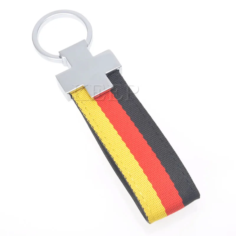 Металлический Кожаный Автомобильный брелок для ключей немецкий брелок для ключей «флаг» автомобильный брелок держатель для BMW Mercedes Audi VW Ford Nissan Toyota Honda