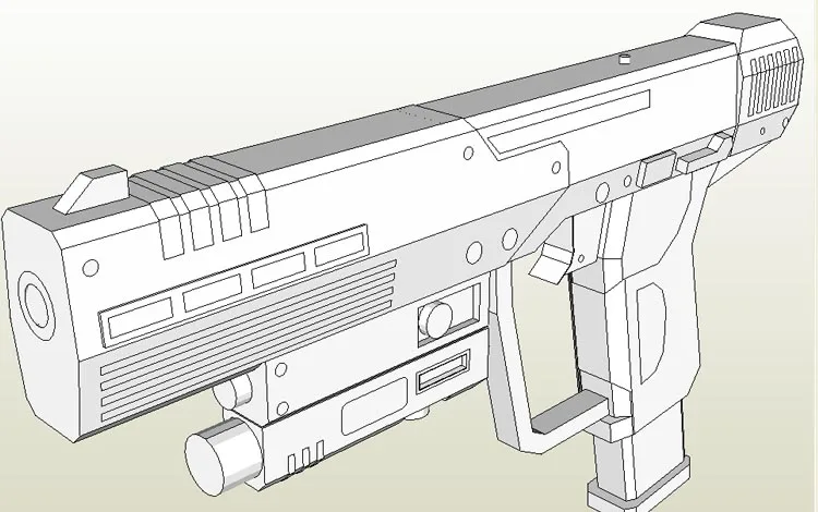 Войны человека пистолет M6 S пистолет 3D Бумага модель ручной DIY не может быть запущен