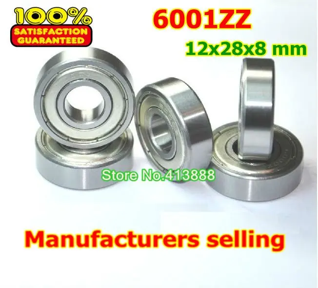 

(1pcs) Double Shielded Miniature Deep Groove Ball Bearings 6001ZZ 12*28*8 mm