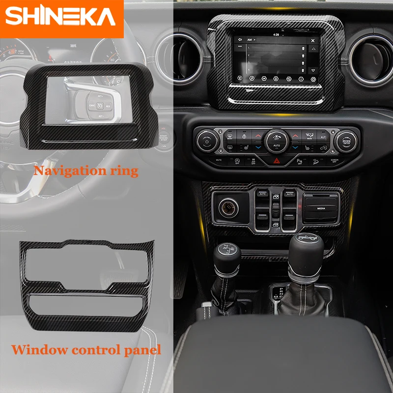 Автомобильные наклейки SHINEKA для Jeep Wrangler JL 2018 комплект из углеродного волокна