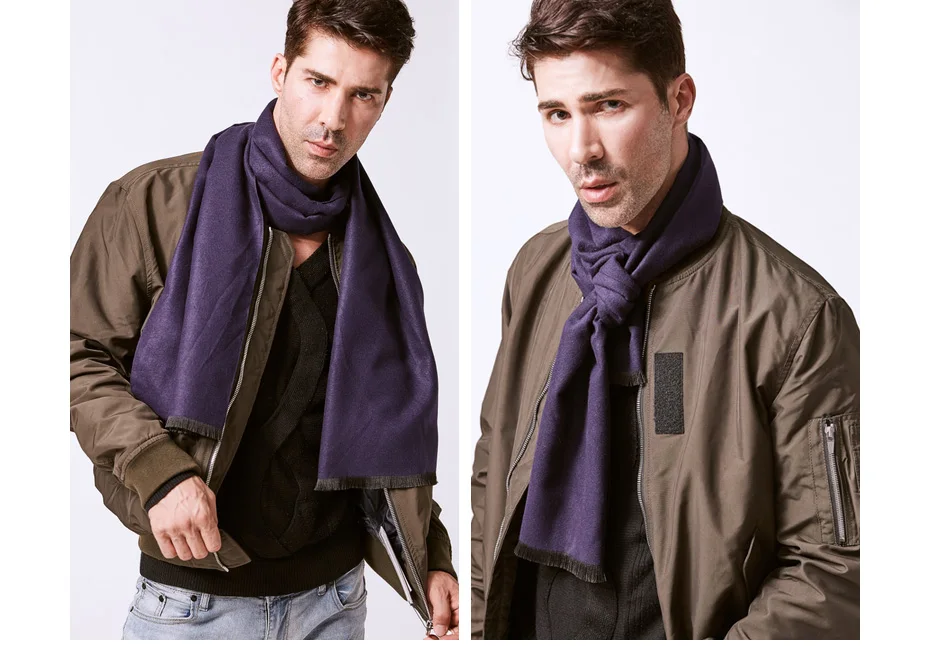 men scarf style VIANOSI Man Solid Winter Scarves Fashion Long Cotton scarf Men soft warm Wraps VA246 mens linen scarf