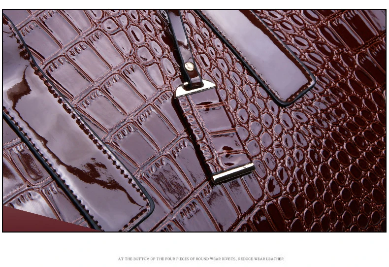 2019 новая женская сумка с узором «крокодиловая кожа» в европейском и американском стиле, женская сумка-тоут, большая емкость, повседневная