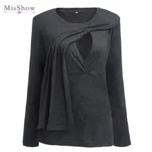 100 Real Sample Plus Size Pregnancy Autumn Spring 3 4 Sleeves Maternity Clothes Breastfeeding T shirt