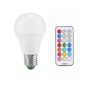 

Kaigelin LED Bulb E27 Lamp RGB &White/Warm White LED Lights For Indoor 10W Remote Control 85-265V Color Light Bulb