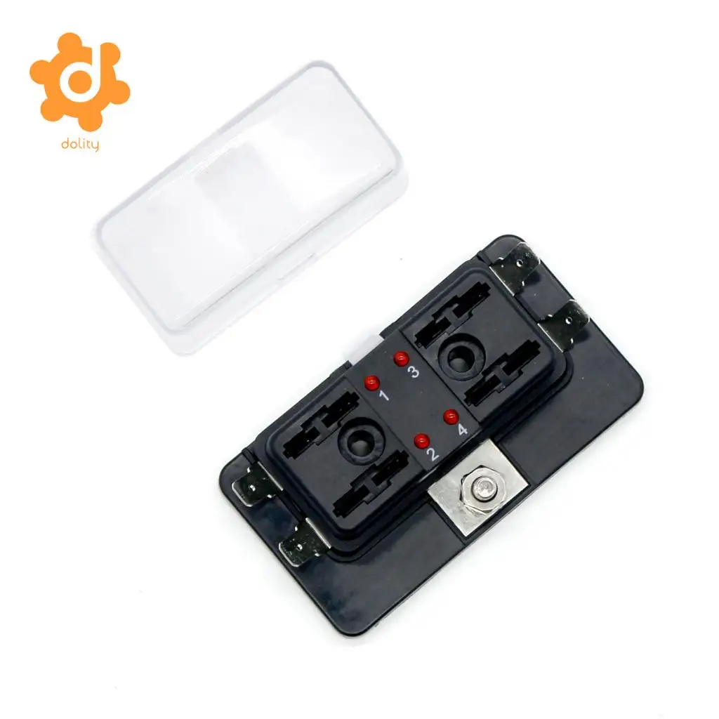 DC 12-32V 4 Way Blade Держатель предохранителя блок с предохранителями терминалы комплект