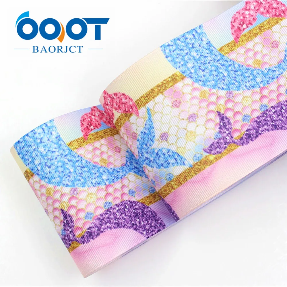 OOOT BAORJCT G-18620-542, 10 ярдов, 75 мм мультфильм рыбы печатных корсажные ленты, DIY ручной работы аксессуары для волос для свадьбы Подарочная Упаковка