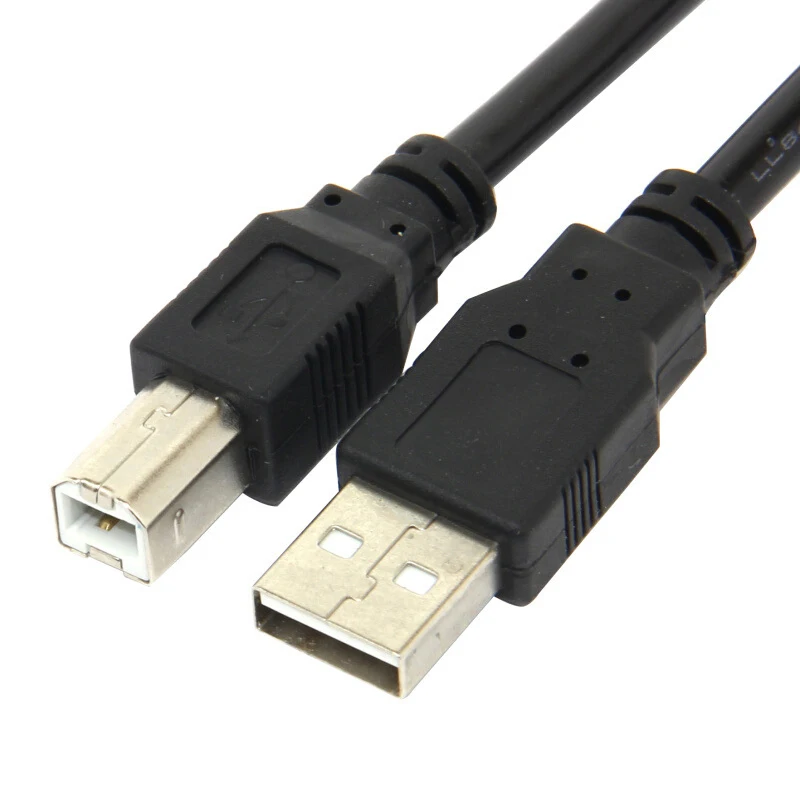USB 2.0 نوع A إلى B الذكور إلى الذكور كابل طابعة سريع مزامنة بيانات كابل شحن ل كانون إبسون طابعة hp الفاكس آلة