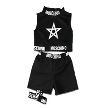 New Jazz Dance Children Performance Costume Casual Hip Hop Stage Wear Dance Costumes Jazzy Dance Wear Europer Kids Clothes