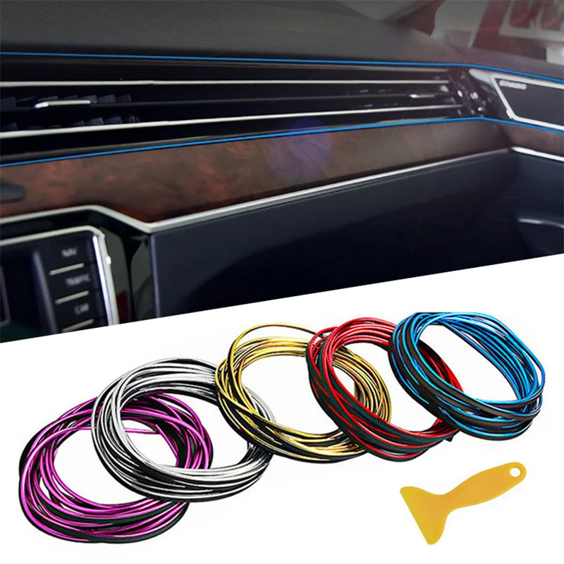 5M/lot Car Accessories Interior Mouldings Parts Auto Tunning Strip Door Edge Trim Car Stickers Car Dashboard Decor Car Styling 5M/lot Car Accessories Interior Mouldings Parts Auto Tunning Strip Door Edge Trim Car Stickers Car Dashboard Decor Car Styling