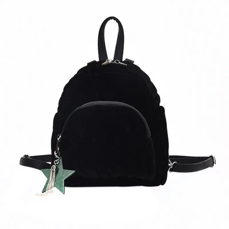 Женский мини-бархатный рюкзак, сумка для путешествий, школьный рюкзак для девочек-подростков, женские милые рюкзаки, маленький рюкзак, корейский