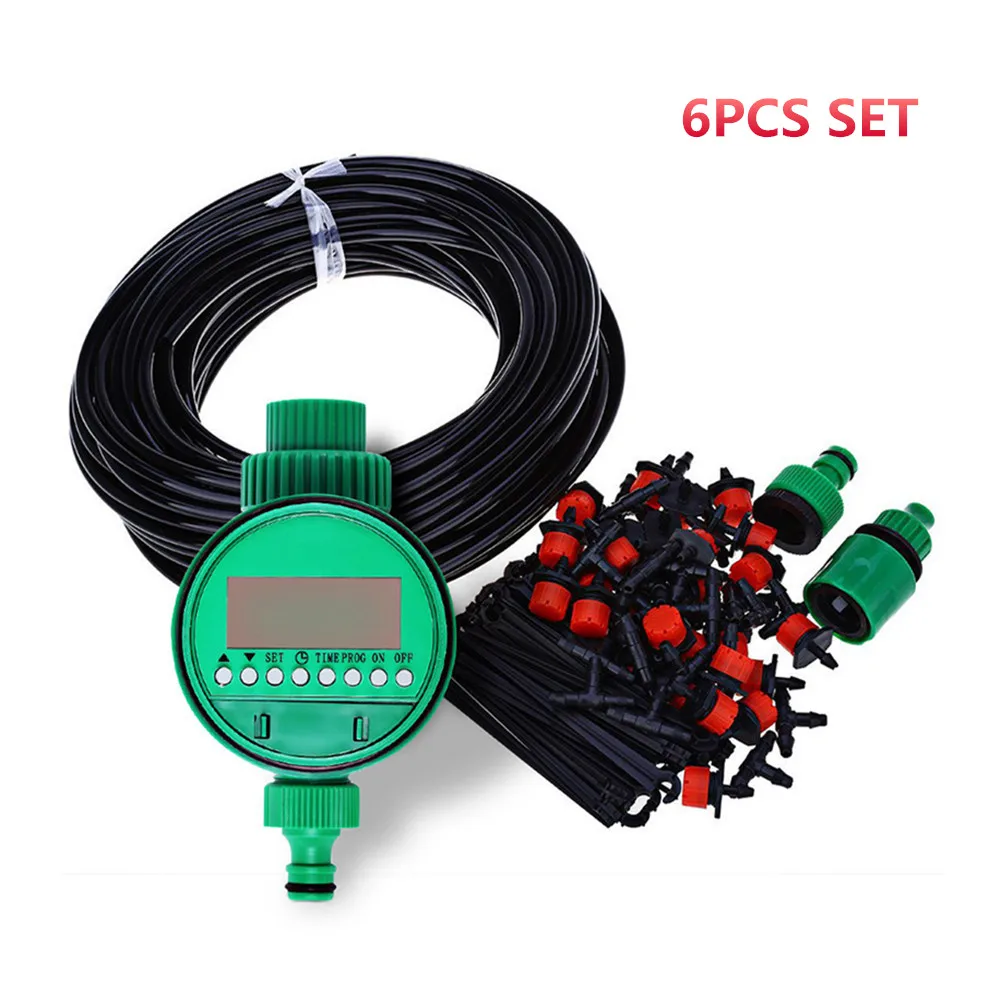 

25m DIY Micro Drip Irrigation System Plant Self Automatic Watering Timer Garden Hose Kits With Adjustable Dripper Z30