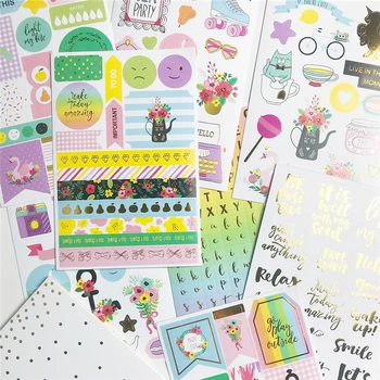 

Lovedoki Cute Journaling Stickers Scrapbooking Sticker Notebook Alphabet Label Decorative Planner Accessories School Stationery