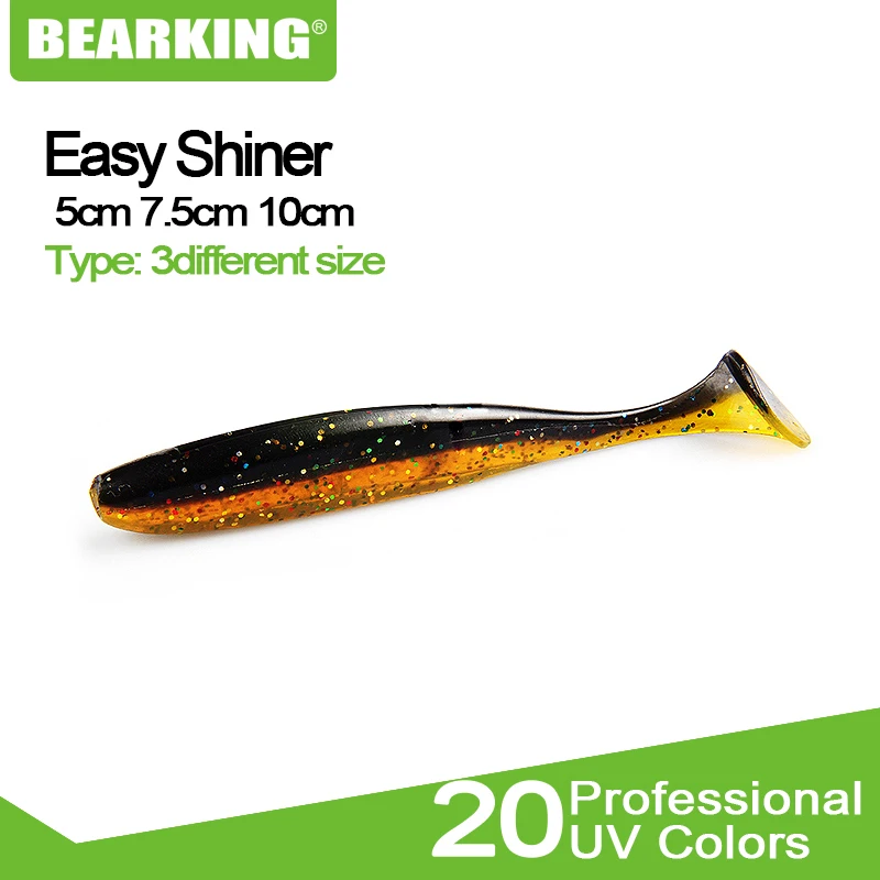 

BEARKING Easy Shiner 5cm 7.5cm 10cm Artificial soft Lures Fishing Worm Silicone Bass Pike Minnow Swimbait Jigging Plastic Baits