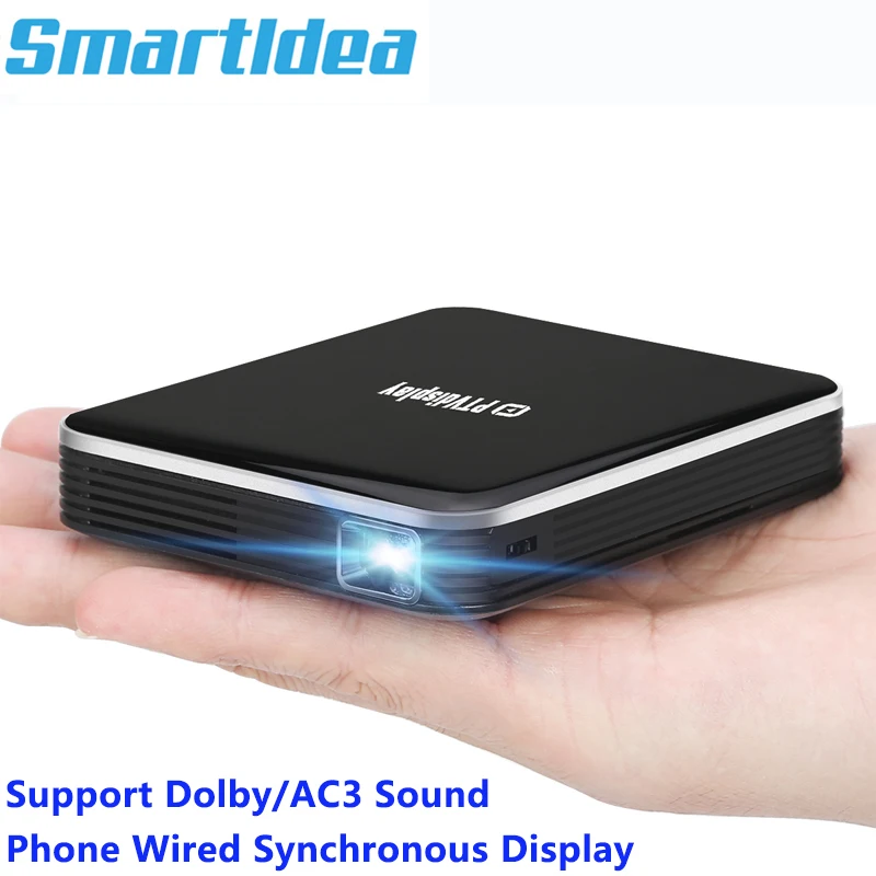 Супер дешевый 200 ansi смартфон мини-проектор с батареей, проводной же экран светодиодный DLP мультимедийный проектор, видеоигра Proyector