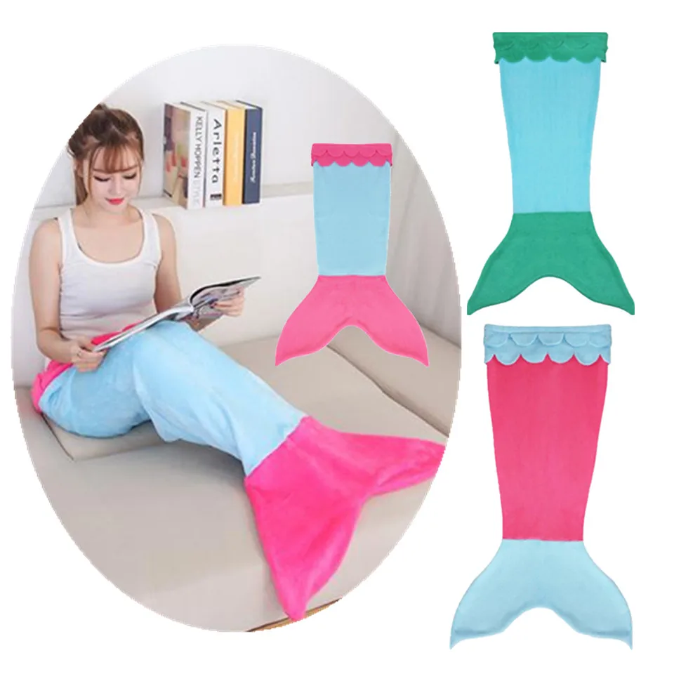 Mermaid Tail Blanket Super Soft Cuddly Fleece Sleeping Bags Flannel