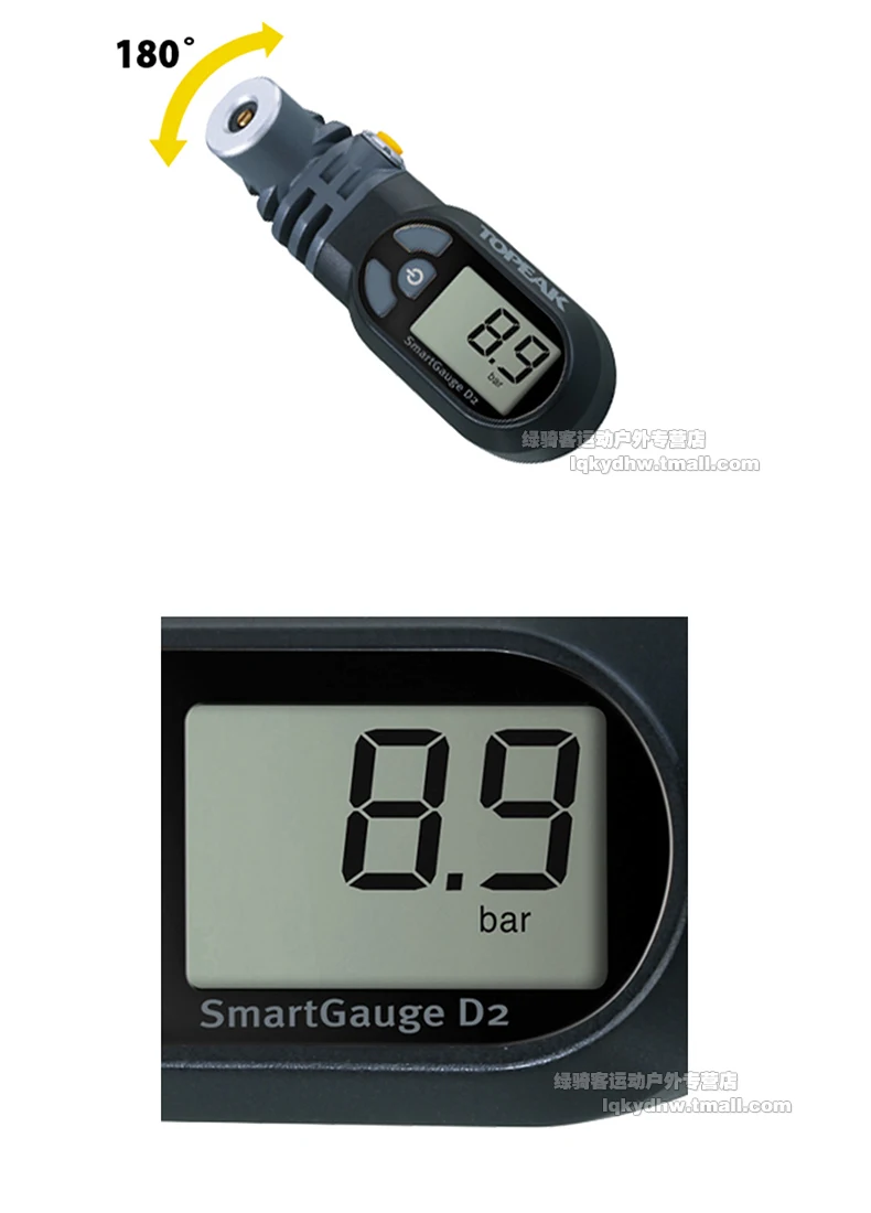 Topeak TSG-02 TSUTG-03 велосипедный цифровой SmartGauge электронные воздуха в шинах Давление манометр велосипед 250/300 фунтов/кв. дюйм ЖК-дисплей вращающейся головкой