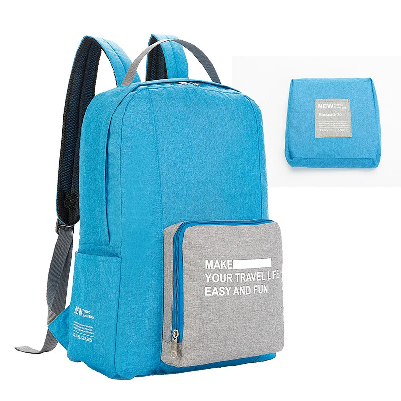 

New Unisex Men Travel Backpack Simple Polyester high quality Portable Folding waterproof Backpack Women Luggage travel Bags