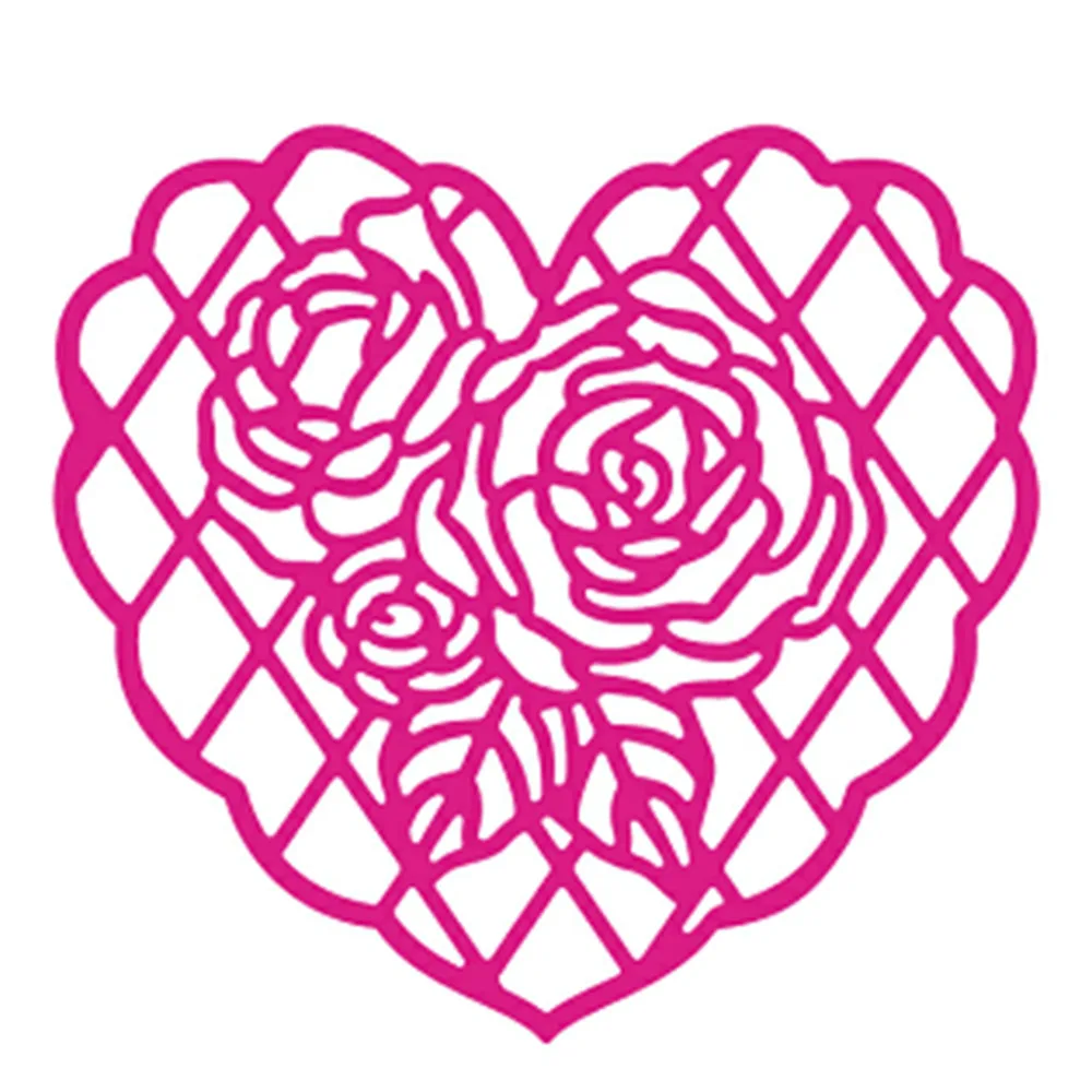 

New Carbon Steel Frame Cutting Dies DIY Scrapbooking Photo Diary Decorative Embossing Love Rose Shape For Christmas New 2019