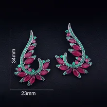 Элегантные новые модные красочные серьги с цирконием кубической огранки брендовые серьги-гвоздики для женщин и девушек