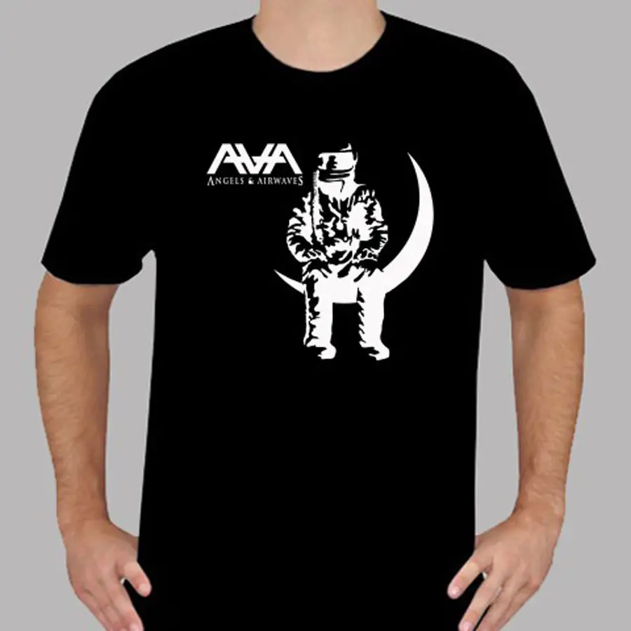 New AVA Angels and Airwaves LOVE Rock Band Men's Black T-Shirt Size S To 3XL T Shirt Men Clothing Print Round Neck Man