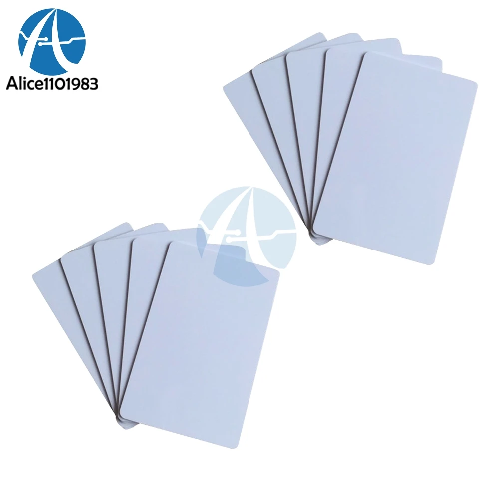 

10PCS 13.56MHz IC Card NFC Smart Card Changeable Tags For 1K S50 RFID ISO14443A Card For Arduino