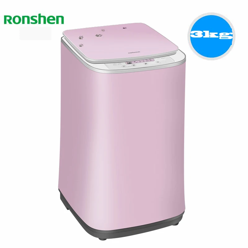 

3 Kg Fully Automatic Electric Washing Machine Reservation Small Impeller Children's Clothes Washer Washing Tool Pink