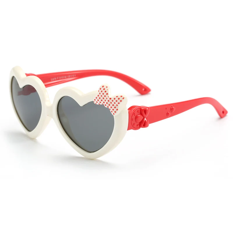 Glausa солнечные очки в форме сердца для маленьких девочек, милые розовые солнцезащитные очки UV400 ребенок поляризованные солнцезащитные очки TR90 для HYJ878