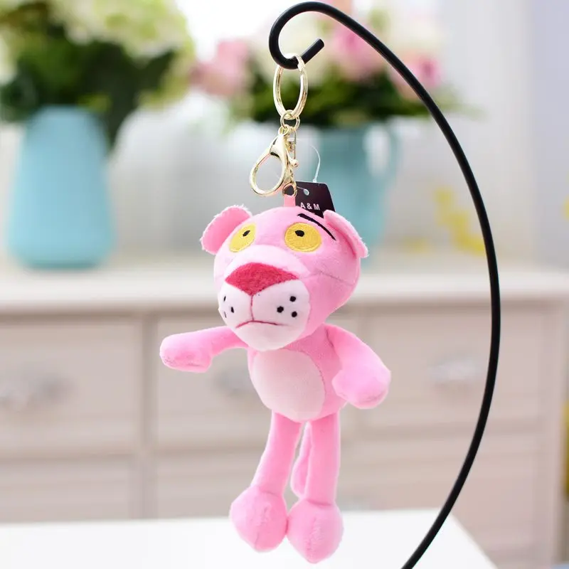

Pink Panther Stuffed doll Key Chain Women Bag Charm Pendant Car Key Rings