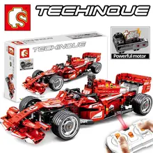585 шт., набор моделей для гоночной машины F1 серии Technic с дистанционным управлением, красный FRR, детские развивающие строительные блоки, кирпичи, игрушки для мальчиков, подарки