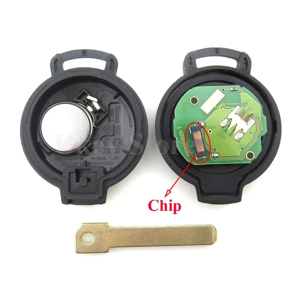 OKEYTECH NEW REMOTE KEY KEYLESS ENTRY FOB 3 BUTTON FOR MERCEDES BENZ MB SMART 451 433MHZ WITH ID46 7941 TRANPONDER CHIP