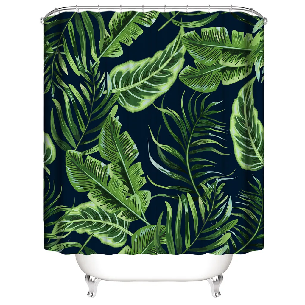 plant,flower,animal,pattern Waterproof Shower Curtain with 12 Hooks 3D Printed Bathroom Polyester for bathroom shower#1/7