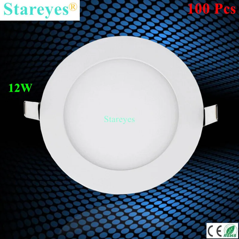 

Free shipping 100 pcs Round LED Panel Lights 12W AC85-265V 170mm 980 lumen smd 2835 lamp bulb led ceiling light lighting