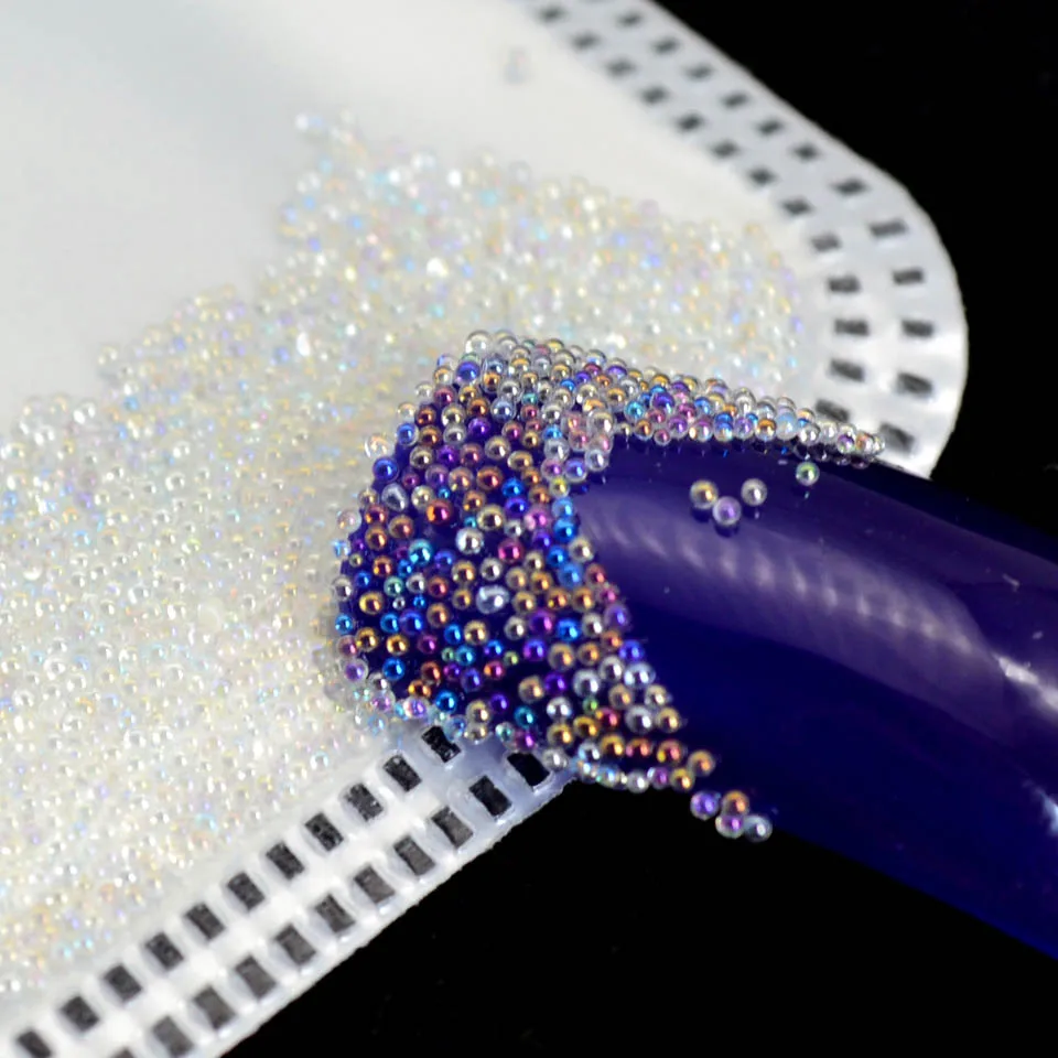 Crystal Pixie Glass Caviar Beads for Nails Art Decoration 3D Micro Bead
