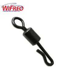 [30 шт.] q-образный матовый черный латунный Kwik быстросменный поворотный зажим для ловли карпа, терминал, снасти, аксессуар, размер 4/UK, Размер 8