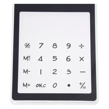 BLEL Hot Desk Solar Transparent Touch Calculator Black 8 figures
