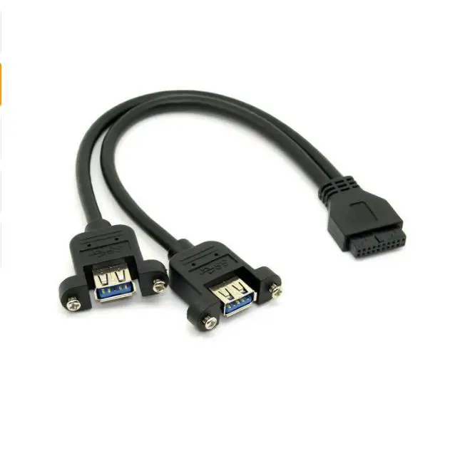 USB 3 0 два порта гнездовой винт тип крепления к материнской плате 20 контактный