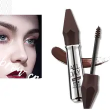 Music Flower 4 цвета натуральный тонированные крем для бровей оттенок макияж глаз брови татуировки Водонепроницаемый 24HR Стойкая подводка для глаз Кисть Для Пудры