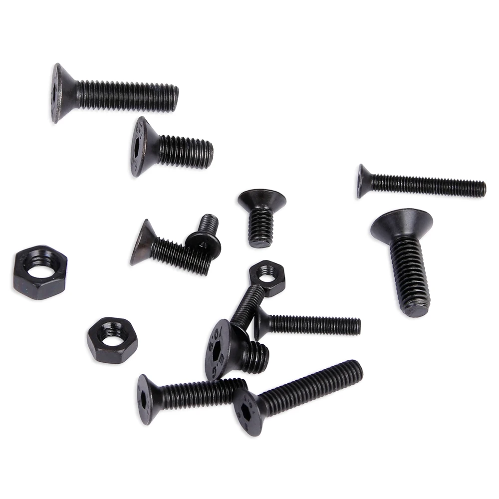 460Pcs M3 M4 M5 Alloy Steel Countersunk Flat Head Hex Socket Cap Screws Nuts Set Assortment Kit