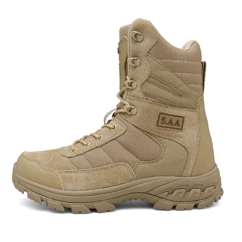 MANLI/уличная тактическая спортивная мужская обувь; Водонепроницаемая походная обувь; мужские уличные зимние охотничьи ботинки; горные ботинки; мужские армейские ботинки - Цвет: Sand color