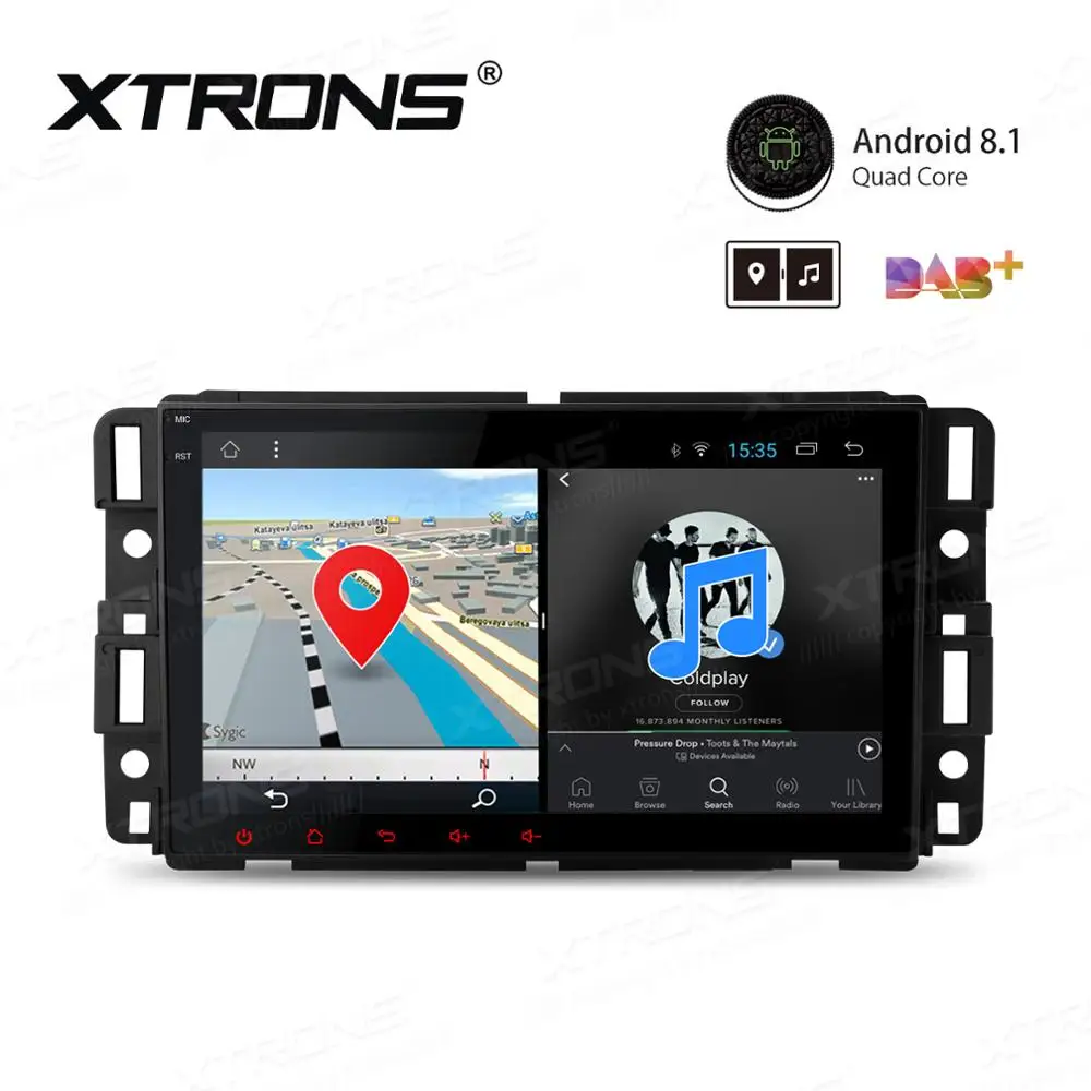 Best 8" Quad-Core Android 8.1 Oreo OS Car Multimedia Navigation GPS Radio for Hummer H2 2008-2009 with Split Screen Function Support 3