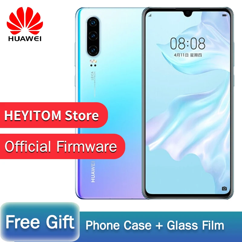 Оригинальный смартфон huawei P30 6,1 дюймов Kirin 980 Восьмиядерный Android 9,1 3650 мАч 4 * камеры телефон 40MP 30X цифровой зум