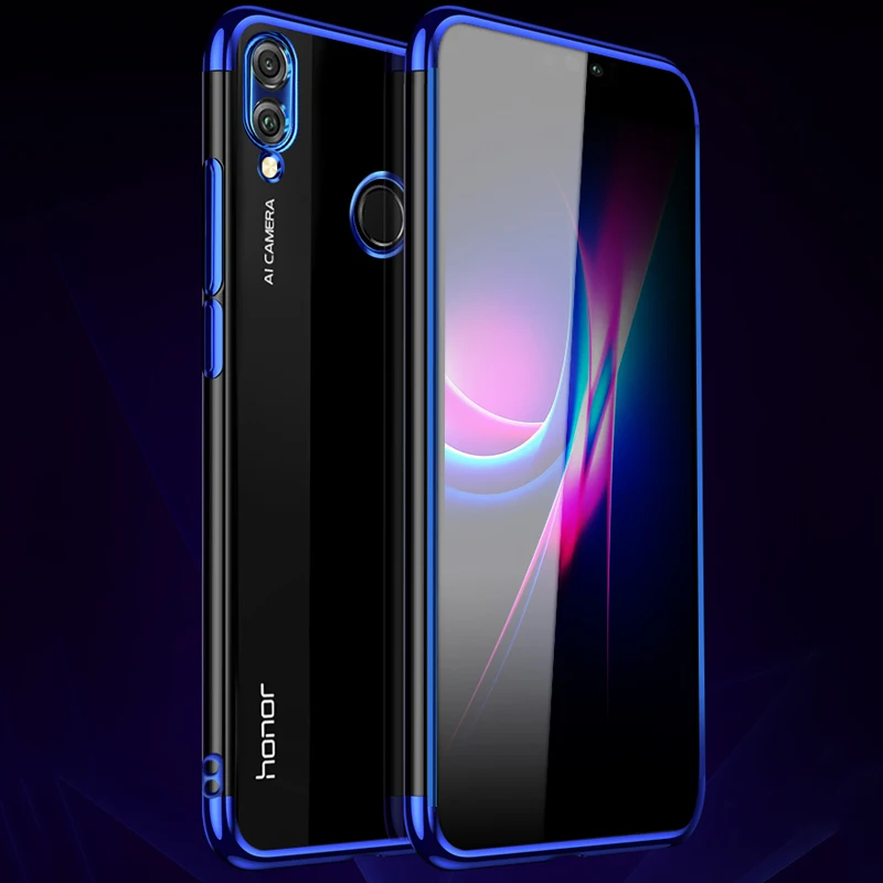 

Ultra thin Clear Transparent TPU Case For Huawei Honor 8X Coque Plating Soft Silicone Bumper Honor 8X MAX 360 Full Cover Case