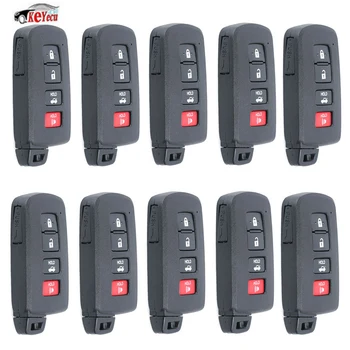 

KEYECU 10 Pcs/lot Replacement Remote Key Shell Case Fob 4 Button for Toyota Corolla Avalon Camry - HYQ14FBA